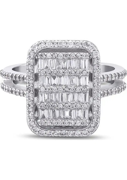 0,86 Karat Pırlanta Baget Yüzük