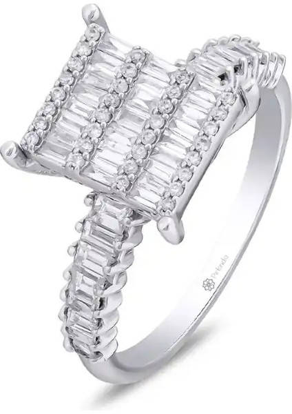 0,67 Karat Pırlanta Baget Yüzük fiyatları