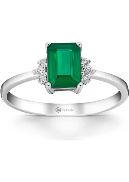 0,90 Karat Pırlanta Ametist Yüzük