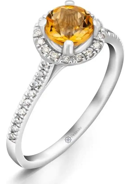 1,08 Karat Pırlanta Sitrin Yüzük fiyatları