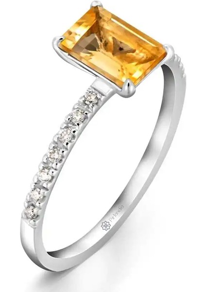 1,02 Karat Pırlanta Sarı Safir Yüzük fiyatları