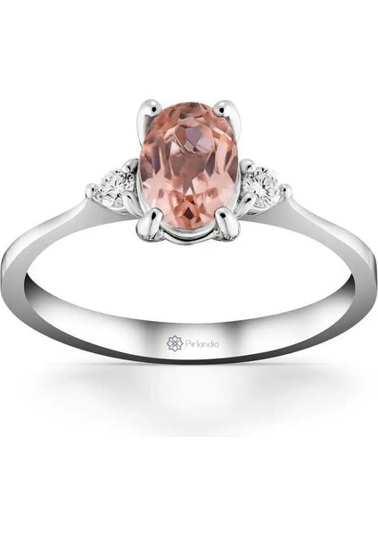 1,50 Karat Pırlanta Morganit Yüzük