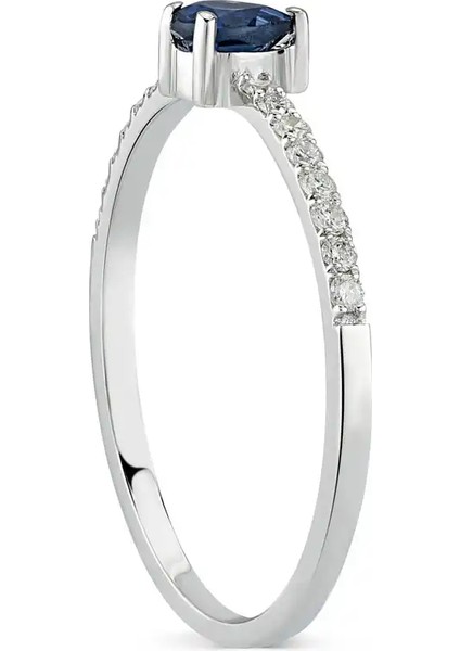 0,50 Karat Pırlanta Safir Yüzük fiyatları