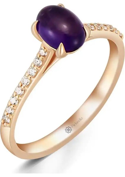 0,80 Karat Pırlanta Ametist Yüzük fiyatları