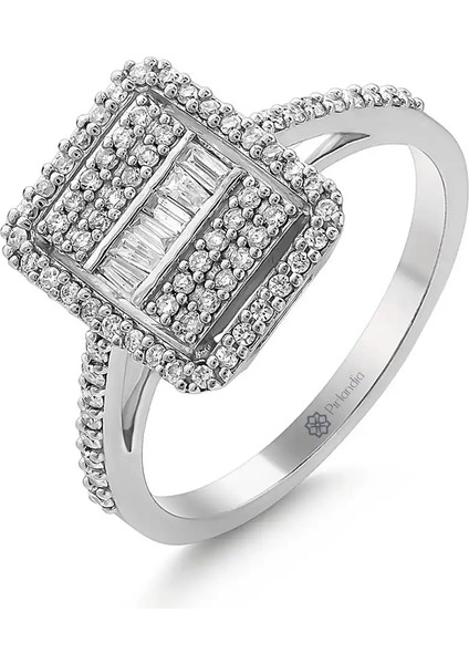 0,37 Karat Pırlanta Baget Yüzük fiyatları