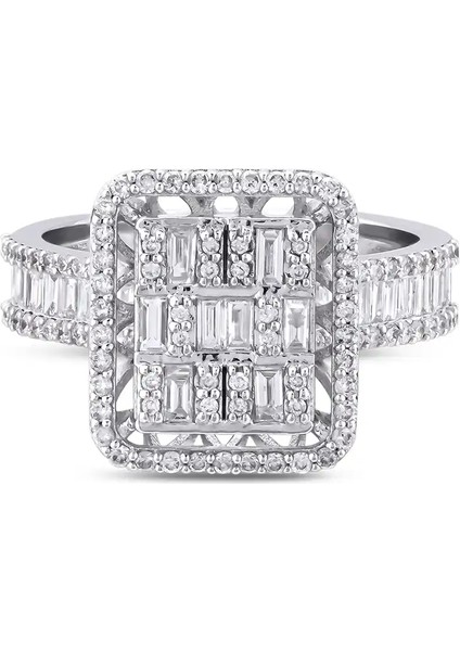 0,93 Karat Pırlanta Baget Yüzük