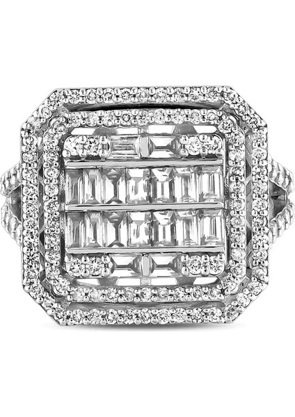 1,42 Karat Pırlanta Baget Yüzük