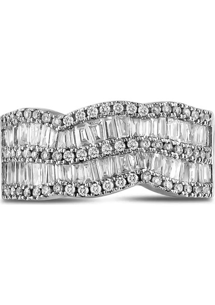 0,91 Karat Pırlanta Baget Yüzük