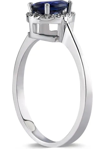 0,94 Karat Pırlanta Safir Yüzük fiyatları