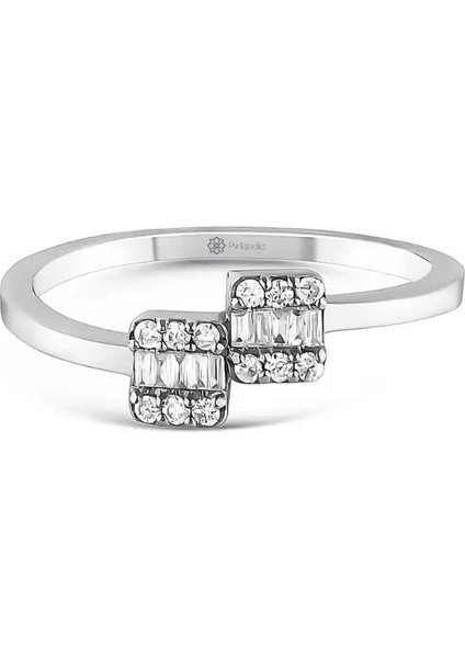 0,16 Karat Pırlanta Baget Yüzük