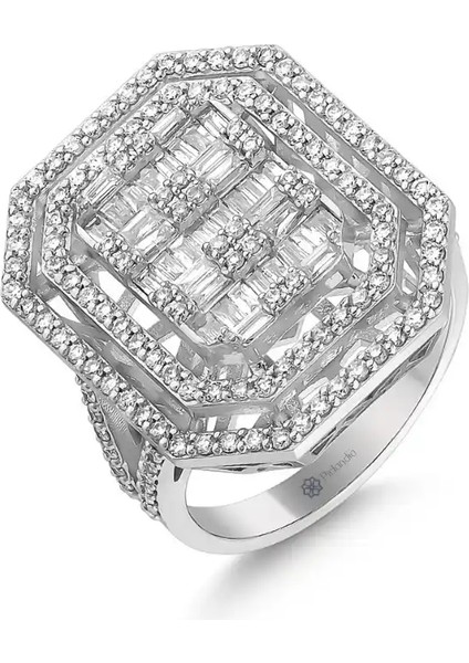 1,28 Karat Pırlanta Baget Yüzük fiyatları