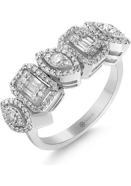 0,56 Karat Pırlanta Baget Yüzük fiyatları