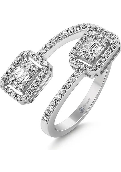 0,41 Karat Pırlanta Baget Yüzük fiyatları