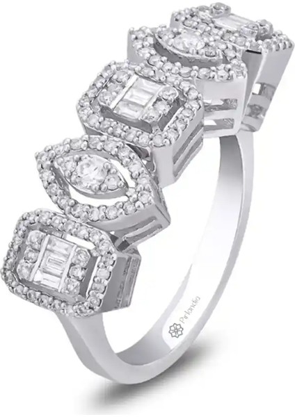 0,64 Karat Pırlanta Baget Yüzük fiyatları