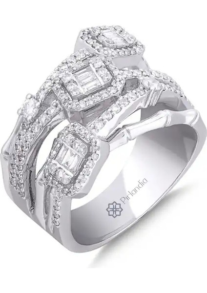 1,07 Karat Pırlanta Baget Yüzük fiyatları