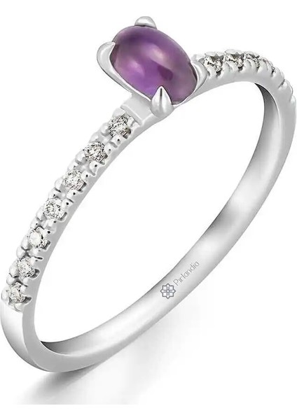 0,40 Karat Pırlanta Ametist Yüzük fiyatları