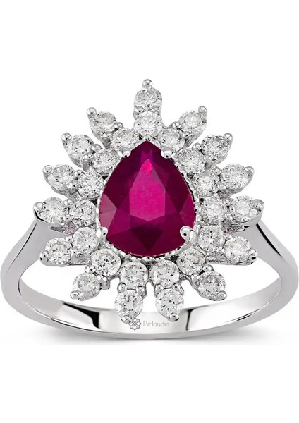 2,30 Karat Pırlanta Yakut Yüzük