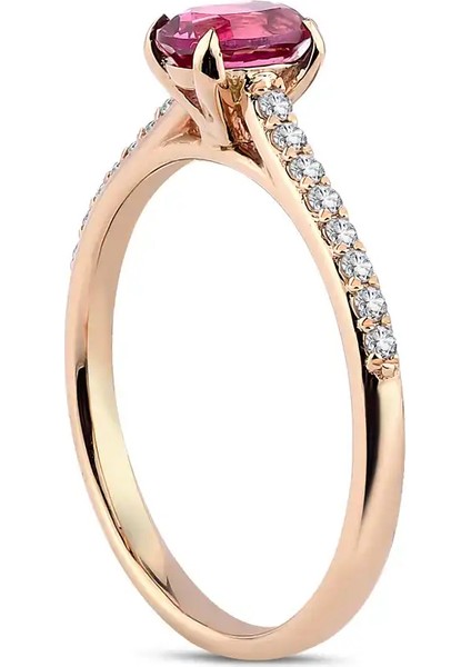 0,66 Karat Pırlanta Turmalin Yüzük fiyatları