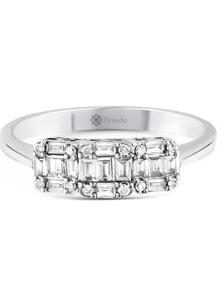 0,42 Karat Pırlanta Baget Yüzük