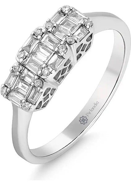 0,42 Karat Pırlanta Baget Yüzük fiyatları