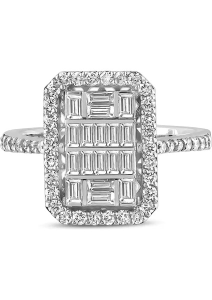 0,98 Karat Pırlanta Baget Yüzük