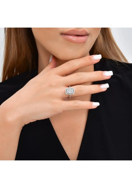 0,98 Karat Pırlanta Baget Yüzük modelleri