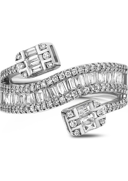 0,85 Karat Pırlanta Baget Yüzük