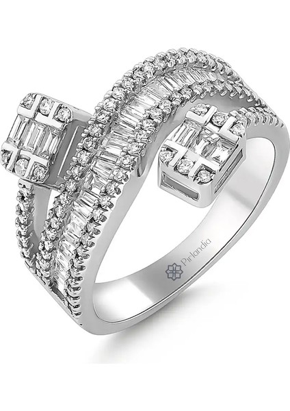 0,85 Karat Pırlanta Baget Yüzük fiyatları