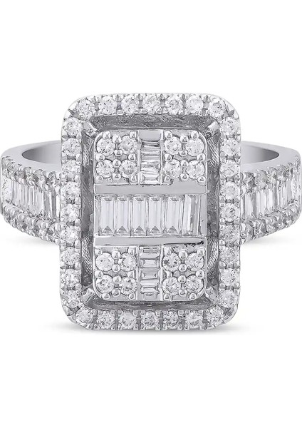 1,12 Karat Pırlanta Baget Yüzük