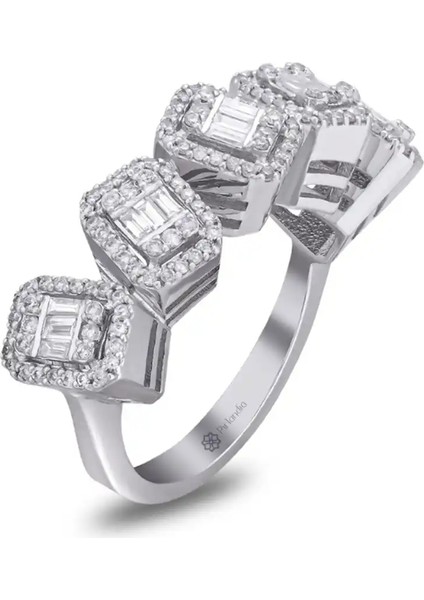 0,65 Karat Pırlanta Baget Yüzük fiyatları