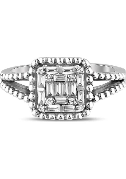 0,26 Karat Pırlanta Baget Yüzük