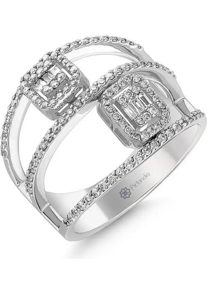 0,57 Karat Pırlanta Baget Yüzük fiyatları