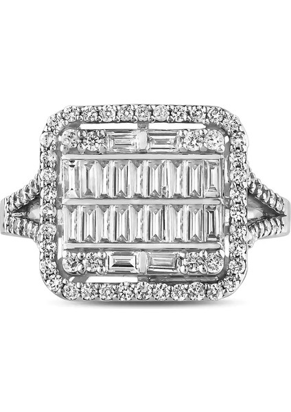 0,96 Karat Pırlanta Baget Yüzük