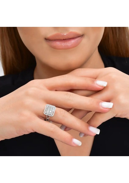 0,96 Karat Pırlanta Baget Yüzük modelleri