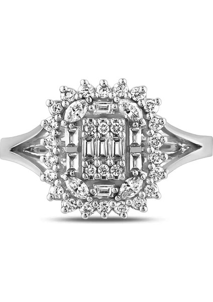 0,52 Karat Pırlanta Baget Yüzük