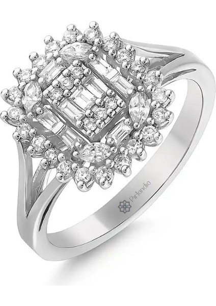 0,52 Karat Pırlanta Baget Yüzük fiyatları