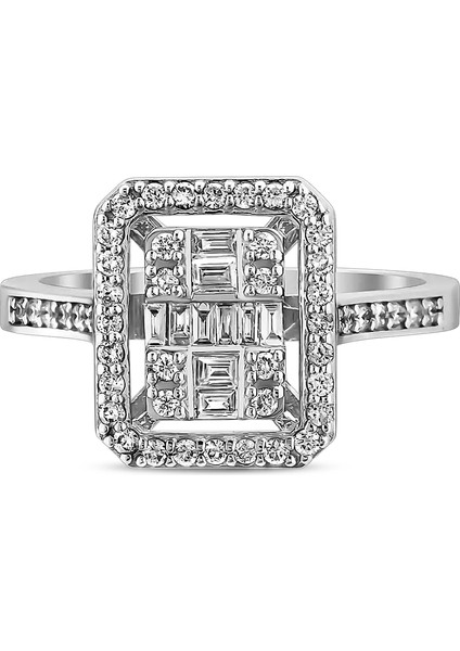 0,48 Karat Pırlanta Baget Yüzük