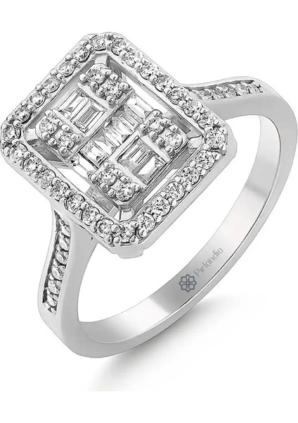 0,48 Karat Pırlanta Baget Yüzük fiyatları