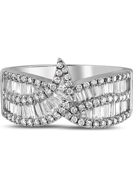 0,87 Karat Pırlanta Baget Yüzük