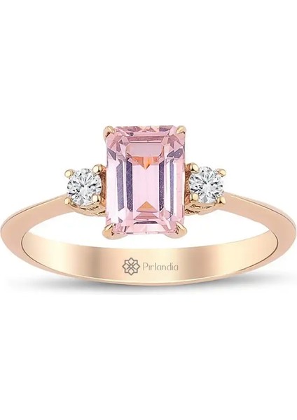 1,50 Karat Pırlanta Morganit Yüzük