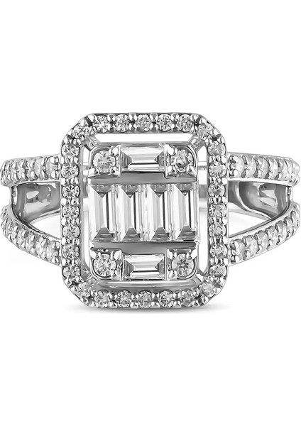 1,04 Karat Pırlanta Baget Yüzük