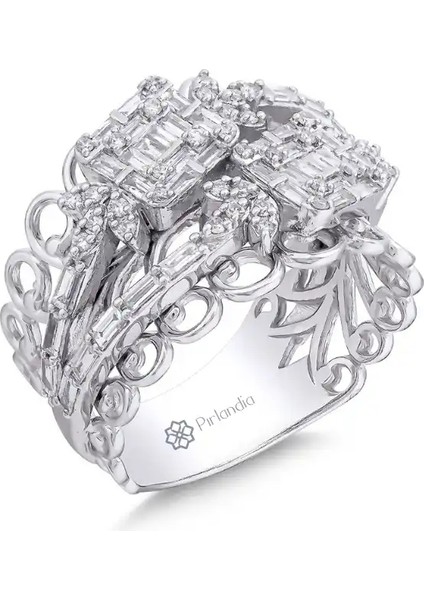 0,89 Karat Pırlanta Baget Yüzük fiyatları