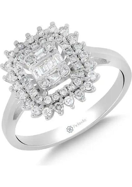 0,42 Karat Pırlanta Baget Yüzük