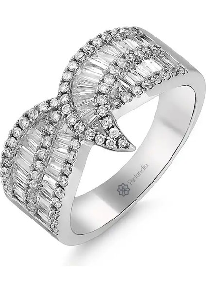 0,87 Karat Pırlanta Baget Yüzük fiyatları