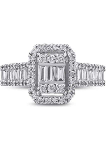 0,74 Karat Pırlanta Baget Yüzük