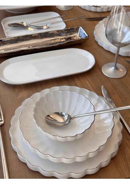 Yemek Takımı Royal Charme Twist Silver 84 Parça 6 Kişilik fiyatları