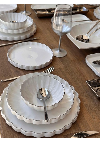 Yemek Takımı Royal Charme Twist Silver 84 Parça 6 Kişilik modelleri