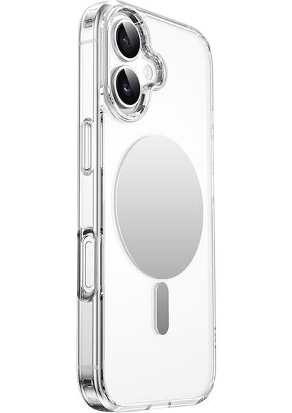 iPhone 17 Kılıf M-Safe Şarj Özellikli Wiwu MCC-701 Aynalı Pro Serisi Sert Pc Kapak Şeffaf
