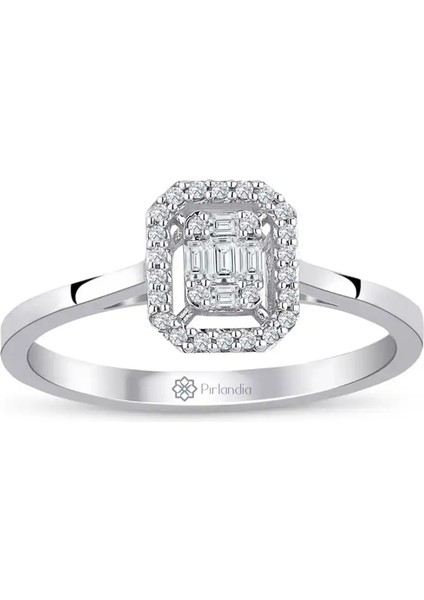 0,14 Karat Pırlanta Baget Yüzük