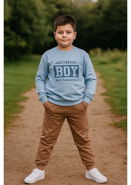 Boy Baskı 2 Ip Erkek Çocuk Eşofman Takım